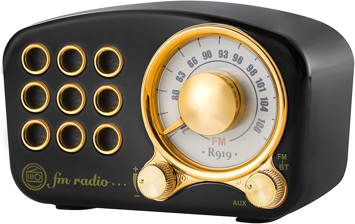 Retro Bluetooth Speaker FM Vintage Radio With Loud Volume, Strong Bass