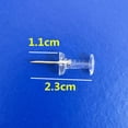thumbnail image 2 of OULII 200Pcs Push Pins Transparent Metal for Home Use Map Marking Standard Design, 2 of 6