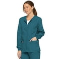 thumbnail image 5 of Dickies EDS Signature Medical Scrubs Warm Up Jacket for Women Snap Front Plus Size 86306, 5 of 8