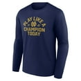 thumbnail image 2 of Men's Navy Notre Dame Fighting Irish Play Like a Champion Today Long Sleeve T-Shirt, 2 of 3