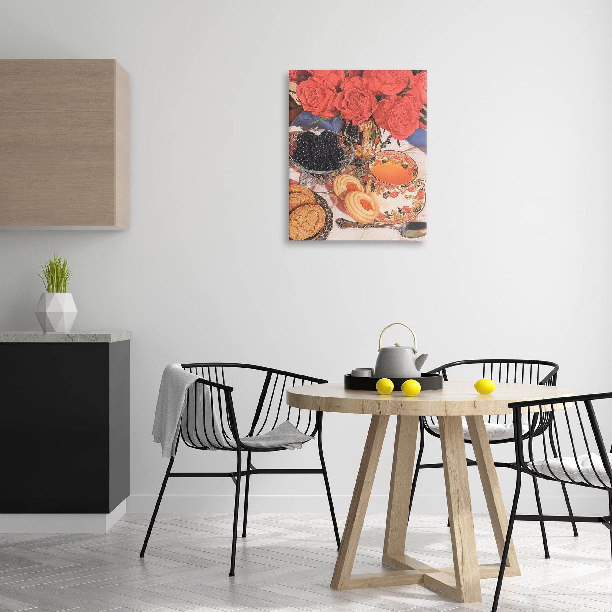 Stupell Industries Tea Party & Berries Food & Beverage Painting Gallery Wrapped Canvas Art Print Wall Art, 24 x 30