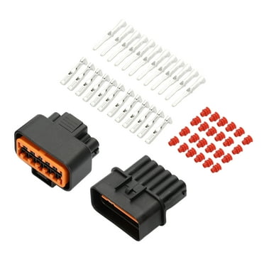 12 Pin Front Headlight Connector Plug Male Female Wire Terminal Connector for Hyundai 1 Set