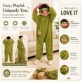 thumbnail image 5 of Big Mouth Monster Onesie, Funny Frog Hoodie, Cozy Flannel Pajamas with Giant Comb,Home Loungewear, 5 of 8