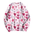 thumbnail image 4 of vigerkar Valentine Sweatshirts for Women Crewneck Long Sleeve Loose Fit Tops (Hot Pink, XXL), 4 of 9