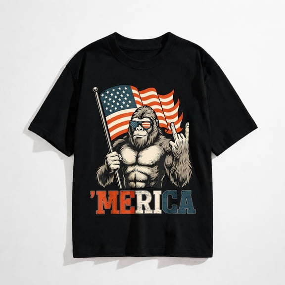 American Flag Patriotic 4th Of July Tee Funny Merica Rock USA Flag Patriotic 4th Of July T-Shirt