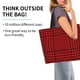thumbnail image 2 of Fotbe Red Black Houndstooth Bolsa Tote Estética de Lona con Estampado para Mujer - Bolsa Reutilizable de Hombro Casual para Vacaciones, Compras, Trabajo y Gimnasio, 2 of 8
