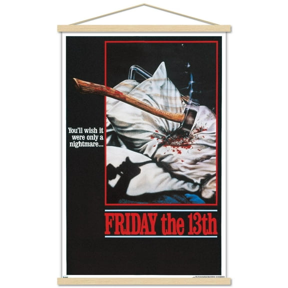 Friday The 13th - One Sheet Wall Poster with Magnetic Frame, 22.375" x 34"