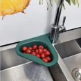 thumbnail image 5 of Cesta de colador de fregadero de cocina de esquina de 2 piezas, escurridor de colador colgante, colador de fregadero de cocina triangular, cesta de drenaje de cisne - verde + azul brillar Electrónica, 5 of 5