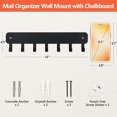 thumbnail image 6 of Metal Key Holder With 7 Hooks - Wall Mount Organizer, Black, 6 of 6