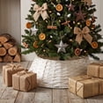 thumbnail image 4 of Cadancy Christmas Tree Collar Woven Basket Base Rustic Farmhouse Holiday Handmade Willow Ring Skirt Celebration Indoor Xmas Stand Cover Floor Accent for Living Room Home Party Decoration, 4 of 9