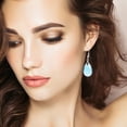 thumbnail image 4 of 12 pares de pendientes de cristal elegantes y modernos para mujer., 4 of 7