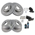 thumbnail image 2 of TRQ Rotor & Brake Pad Ceramic Front Rear Kit w/Fluids for 07-09 Hyundai Santa Fe BKA16765, 2 of 6