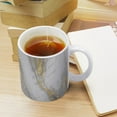 thumbnail image 5 of 11 Oz White and Gold Marble Ceramic Coffee Mug - Decorative Tea Cup for Home or Office, 5 of 8