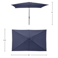 thumbnail image 4 of Pure Garden 10’ Rectangular Patio Umbrella with Push Button Tilt, Navy, 4 of 9