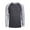 Heather Gray/Charcoal Gray, variant on Men's Long Sleeve Crew Neck Casual Dynamic Cotton Raglan T Shirts, Red/White M, 1 Pack