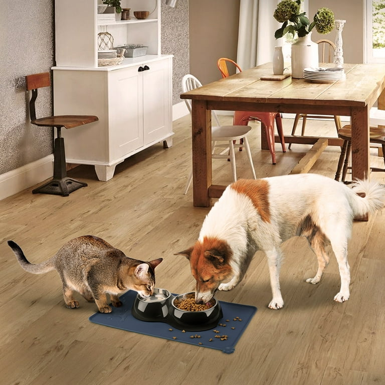 Dog Food Mat - Pet Puppy Cat Feeding Mat Waterproof Dog Food Water