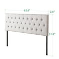 thumbnail image 4 of Zinus Trina Upholstered Metal Headboard, Light Grey, Queen, 4 of 9