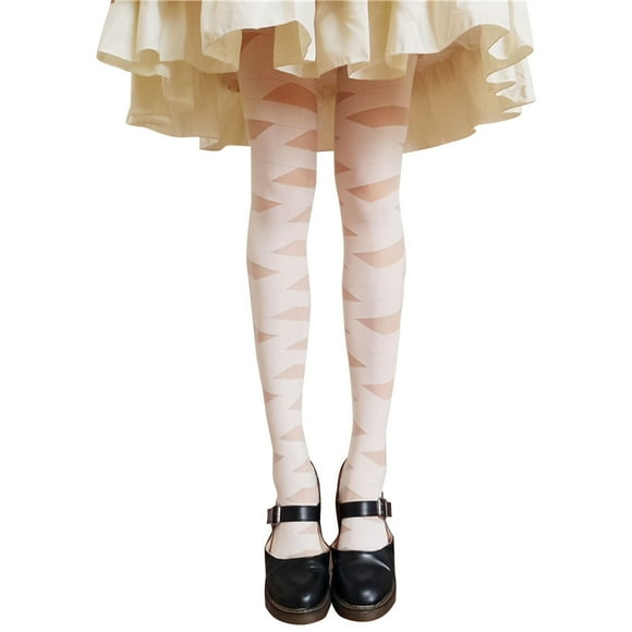 Bunenne Pantyhose for Women Womens Tights Sheer Black Tights Women's Ties Semi Transparent Stockings Bundle Leggings Lolita Sockings Pantyhose Plus Size Tights Sheer Pantyhose White A