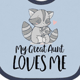 thumbnail image 4 of Inktastic Raccoon My Great Aunt Loves Me Boys or Girls Baby Bib, 4 of 4