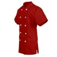 thumbnail image 2 of Women's Chef Coat Short Sleeve Chef Shirt Cook Coat Barista Baker Uniform Restaurant Clothes Barista Shirt, 2 of 3
