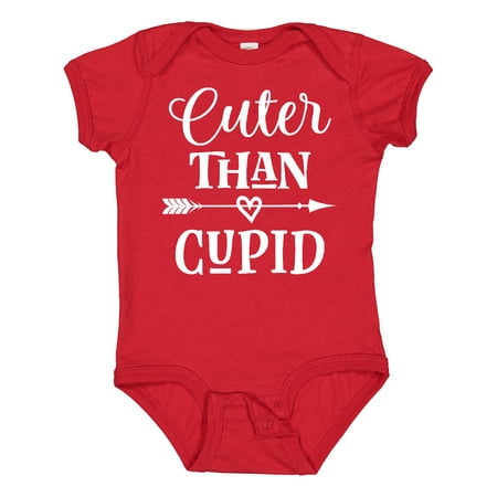 

Inktastic Valentine Day Cuter Than Cupid Boys or Girls Baby Bodysuit