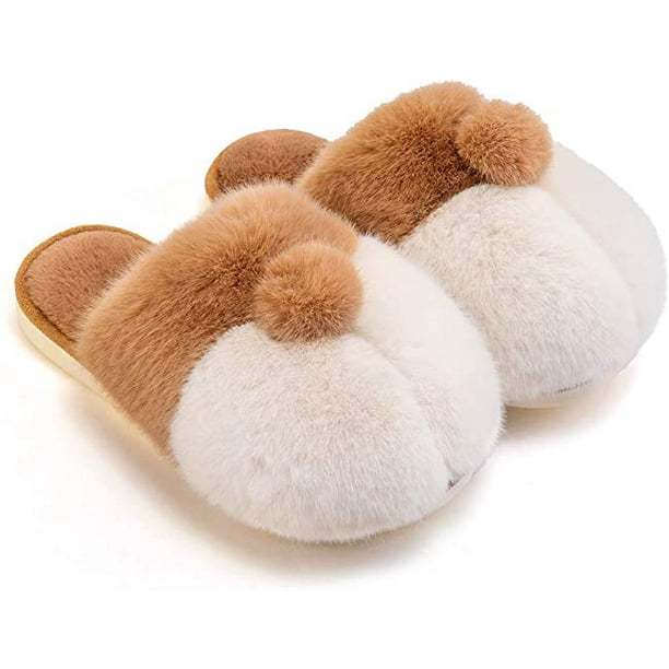Plush hotsell dog slippers