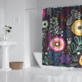 thumbnail image 2 of Multicolor Cartoon Floral Pattern Shower Curtain 72"x84" ,Bathroom Decorative Shower Curtains Set with 12 Hooks,Modern Waterproof Washable Shower Curtain, 2 of 6