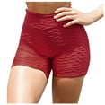 thumbnail image 2 of Lroveb Yoga Shorts for Women, High Waisted Athletic Workout Shorts, Hip Stretch Running Fitness Pants Wrinkled Biker Shorts Red, 2 of 3