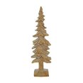thumbnail image 2 of Fennco Styles Gold Resin Wood-Look Christmas Tree Figurine - Decorative Tabletop Small Tree for Christmas, Holiday, Home, Desk, Mantel and Office Décor, 2 of 6