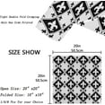 thumbnail image 4 of GZHJMY Black and White Alternating Fleur-De-Lis Pattern Cloth Napkins, Set of 1 20 x 20 Inch Soft & Comfortable Polyester Dinner Napkin for Family, Restaurant, Weddings, Parties, 4 of 5