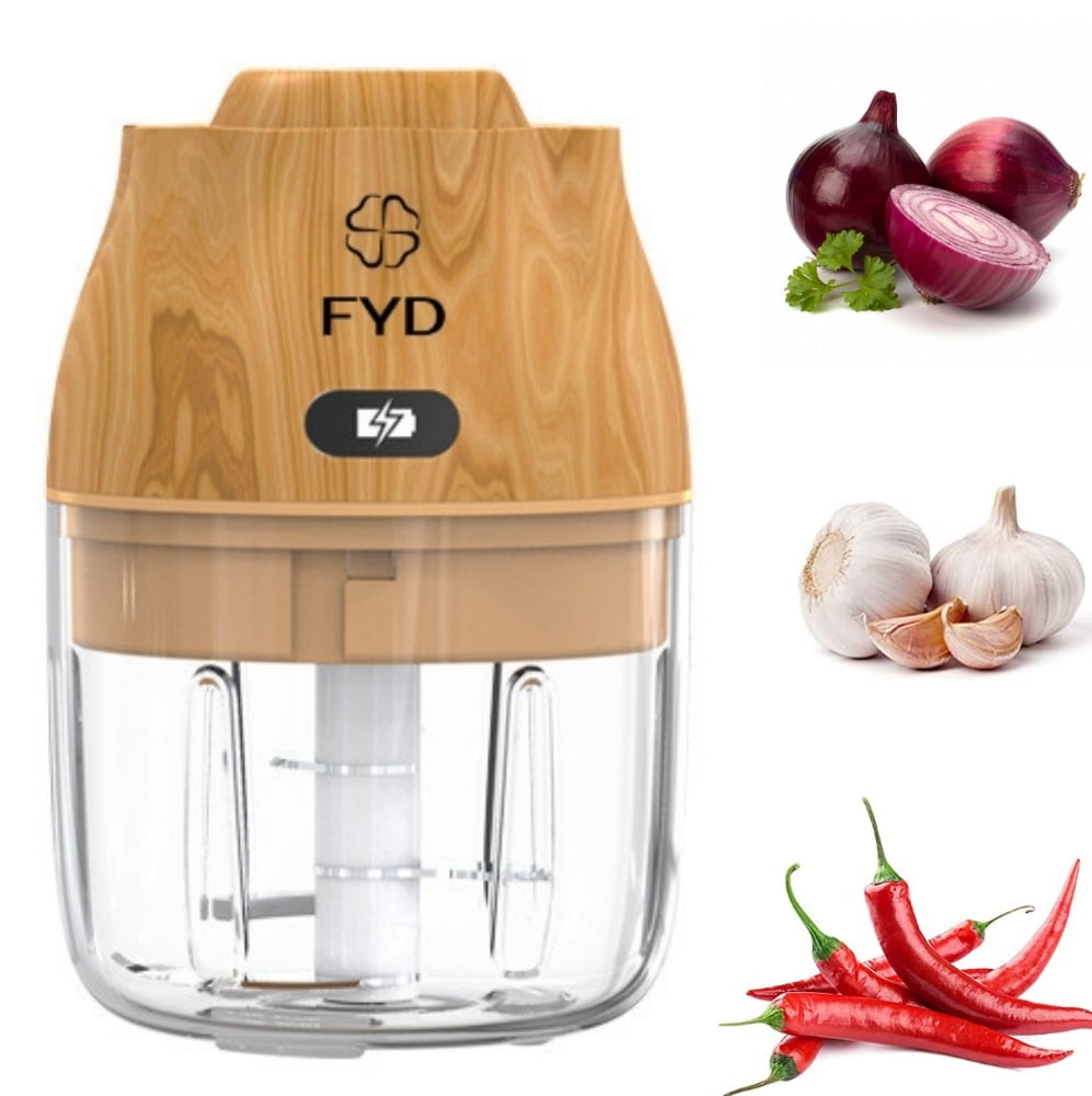 FYD Electric Garlic Chopper, Portable Food Chopper Cordless Spice