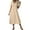 Khaki, variant on Horkkom Maxi Dresses for Women V Neck Short Sleeve Summer Dresses Casual Loose Solid Color Long Dresses L