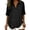 Black #1, variant on WULMLEO Women Cotton Linen Tops Casual Summer Short Sleeve Oversized T Shirts Collared V Neck Loose Blouses with Curved Hem Orange M