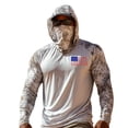 thumbnail image 2 of BRGZLK UPF 50+ Long Sleeve Shirt for Mens 2026 Summer Fashuion Print Long Sleeve Lightweight Breathable Sun Protection Shirts with Face Mask for Fishing Hiking D L, 2 of 7