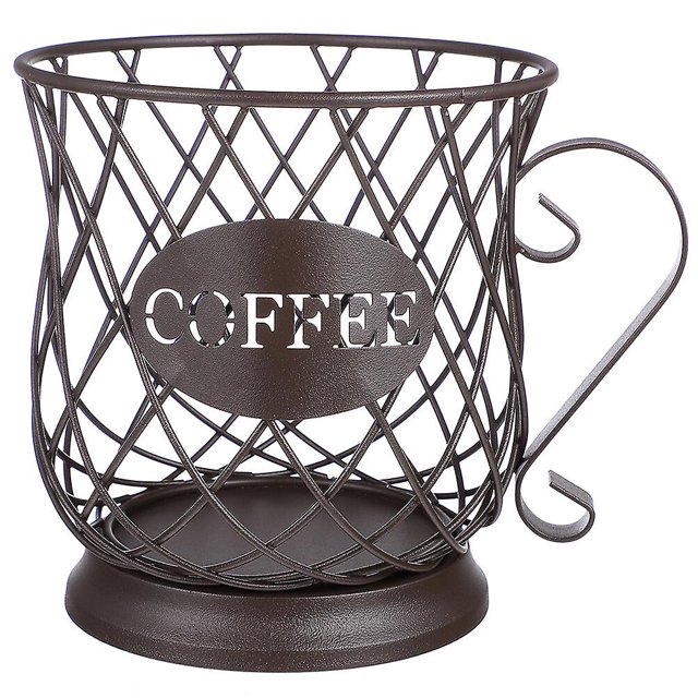 Soporte para Utensilios de Cocina XCF Soporte para Palillos de Escritorio Soporte para Cubiertos de Hierro Soporte para Cucharas de Hierro Color Marrón Claro Tamaño 17,50 x 17,50 x 18,50 cm