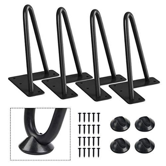 Set of 4 Hairpin Legs 6 Inch Heavy Duty Metal Table Legs for DIY Furniture, Perfect for Cabinet, Wardrobe, TV Stand, Drawers, Nightstand