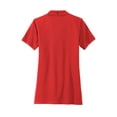 thumbnail image 2 of MERCER+METTLE Women's Stretch Heavyweight Pique Polo | Short Sleeve Collared Shirt for Women, Moisture Wicking Work Top - Apple Red L, 2 of 2