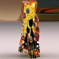 thumbnail image 1 of EGNMCR Robes de Fête pour Femmes Robe Longue Décontractée pour Femme avec Poche Imprimé Floral Sans Manches Robe Maxi, 1 of 9