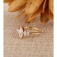 thumbnail image 2 of NYS Jewellrs 14K Yellow Gold Plated 2.00 Ct Marquise Cut Diamond Christmas Wedding Engagement Thanksgiving Halo Ring 925 Sterling Silver For Women's -9, 2 of 3