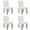 Linen | Beige, variant on Modern Parsons Dining Chairs Set of 2 – Elegant Tufted/Striped Upholstery – Soft Breathable Linen Fabric – Curved High Back with Lumbar Support – Thick Sponge Seat