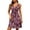 Red, variant on Women’s Leopard Print V-Neck Twist Front Mini Dress, Sleeveless Loose Fit Casual Summer Sundress, 1 Piece, Sizes S Through XXL