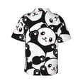 thumbnail image 3 of Goofa Seamless Pattern Cute Panda Hawaiian Shirt for Men, Unisex Summer Beach Casual Short Sleeve Button Down Shirts,Aloha Tropical Floral print shirt-X-Large, 3 of 9