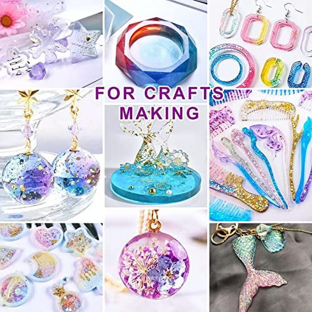 UV Resin Kit with Light,179Pcs Resin Jewelry Making Kit with 200g Fast Cure Clear Hard Low Odor UV Resin, Color Pigment, Resin Accessories, UV Resin Starter Kit for Jewelry Earrings Necklace Bracelet