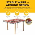 thumbnail image 4 of Christmas Table Cloths for 5 Foot Rectangle Tables, Gnomes Poinsettia Wooden Grain Black Check Patio Waterproof Elastic Fitted Tablecloths, Washable Rectangular Table Cover for Camping, 4 of 8