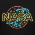 thumbnail image 2 of Teelocity Men's NASA Neon Light NASA Space Club Black Relaxed Fit Short Sleeve Graphic T-Shirt, 2 of 3