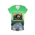 thumbnail image 1 of Puntoco Blusas estampadas de moda para mujer, blusas de manga corta, camisetas con cuello en V, 1 of 2