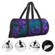 thumbnail image 3 of Fotbe Purple and Green Glitter Bolsa Deportiva de Lona Plegable con Estampado, Bolsa de Gimnasio con Bolsillo Seco/Húmedo, Bolsa de Viaje Ultraligera de Gran Capacidad, 3 of 6