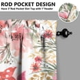 thumbnail image 5 of Vintage Flower Print Kitchen Curtains 3-Piece Set Rod Pocket Farmhouse, 5 of 6