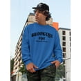 thumbnail image 2 of Brookln Gothic Font Sweatshirt Men -Image by Shutterstock, Male Medium, 2 of 4