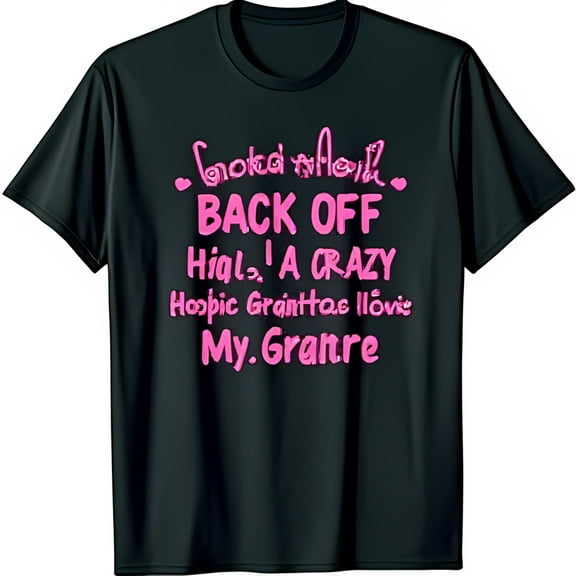 Black T-Shirt with Pink Don t Mess With Heart Graphic Funny & Bold Design